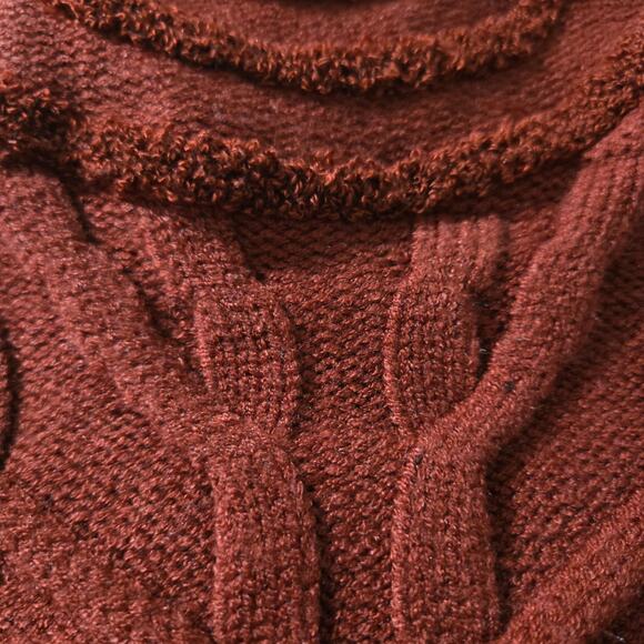 Disney Parks Mickey Mouse Cable Knit Sweater Red Pullover Textured Crew Neck XS - Picture 9 of 14